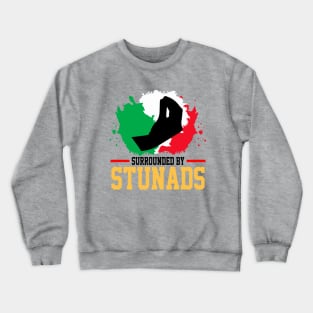 Surrounded By Stunads Hand Gesture Funny Italian Meme, funny Italian Phrases Gift Crewneck Sweatshirt